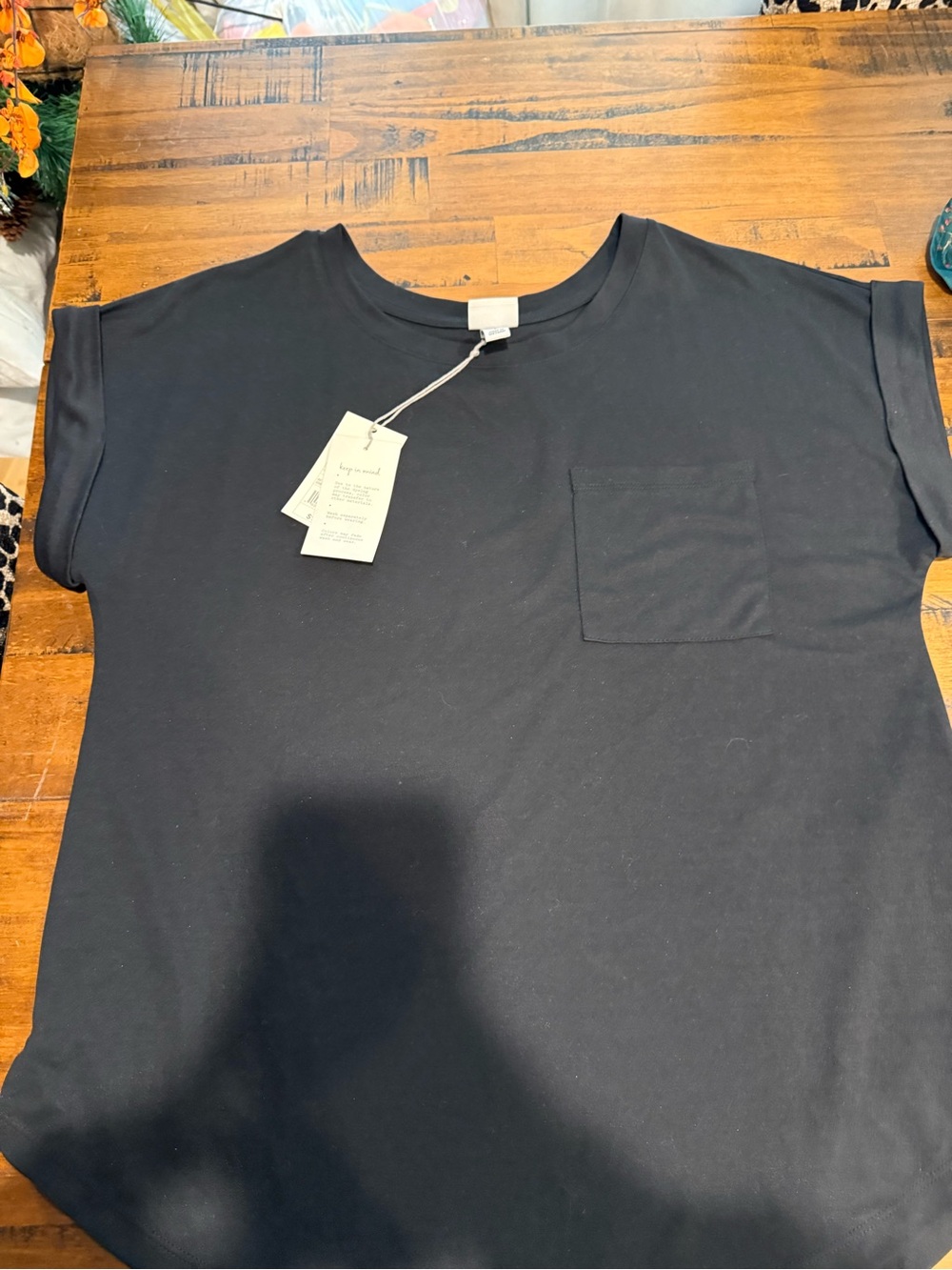 Target Black Crewneck Pocket Tee